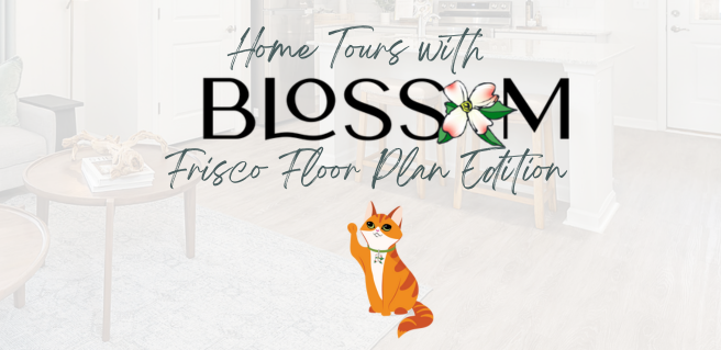 Blossom the orange tabby cat showcases the Frisco floor plan