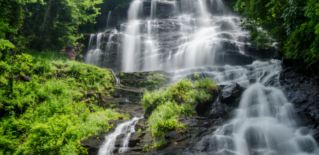 Amicalola Falls State Park waterfalls in Dawsonville, Georgia