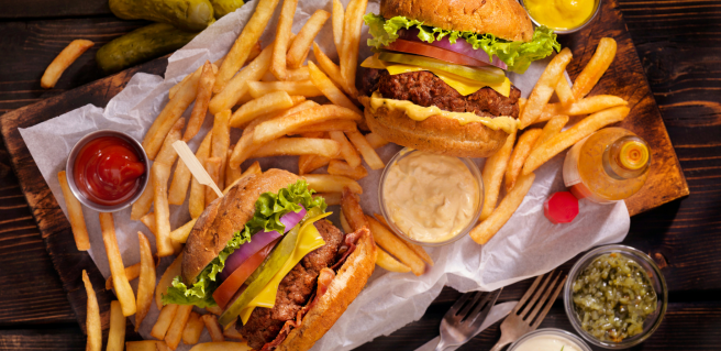 photo of burgers to showcase the yummy food found in Opelika Alabama