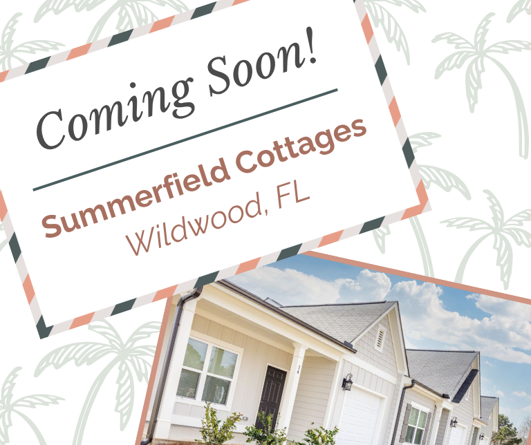 Discover Summerfield Cottages, a new Ranch Cottages for Rent community coming to Wildwood, Florida
